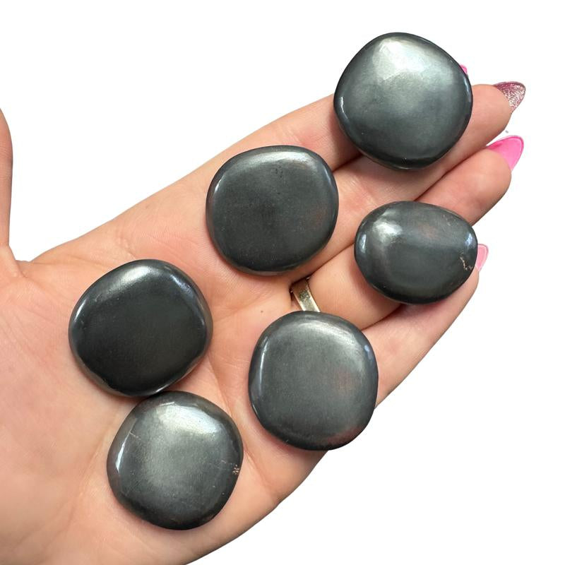 "Empower Your Energy: Natural Crystal Worry Stone 💎🌙" This gemstone coin pocket stone helps promote healing and focus, making it the perfect mini accessory for peace and balance on the go. 🌸✨