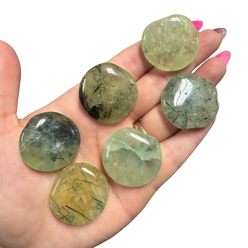 "Empower Your Energy: Natural Crystal Worry Stone 💎🌙" This gemstone coin pocket stone helps promote healing and focus, making it the perfect mini accessory for peace and balance on the go. 🌸✨