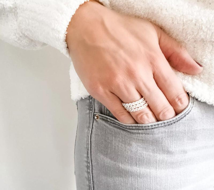 "Infinite Sparkle: Diamonique 100-Facet Eternity Ring 💎🌟" With 100 brilliant facets, this eternity band ring features the stunning clarity of Diamonique, available in 14K Clad or Sterling, making it a symbol of everlasting beauty. 💖💍