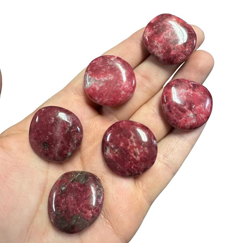 "Empower Your Energy: Natural Crystal Worry Stone 💎🌙" This gemstone coin pocket stone helps promote healing and focus, making it the perfect mini accessory for peace and balance on the go. 🌸✨