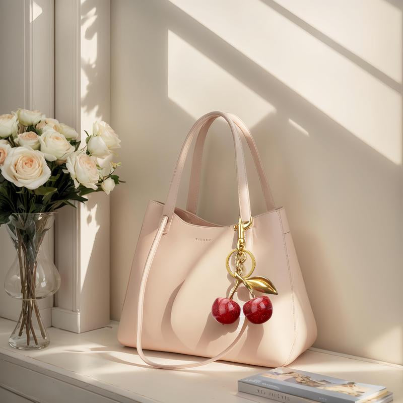Fruitful Fashion: Cute Cherry Keychain 🍒💎" This adorable cherry keychain is a must-have accessory for women and girls—trendy, all-match, and ideal for gifting on any occasion. 🌟💖