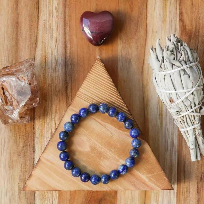 "Soul Connection: Lapis Lazuli Friendship Bracelet 💙✨" Strengthen your bond with this beautiful 8mm Lapis Lazuli beaded bracelet, perfect for kids, men, women, and couples seeking crystal healing. 🌟💎