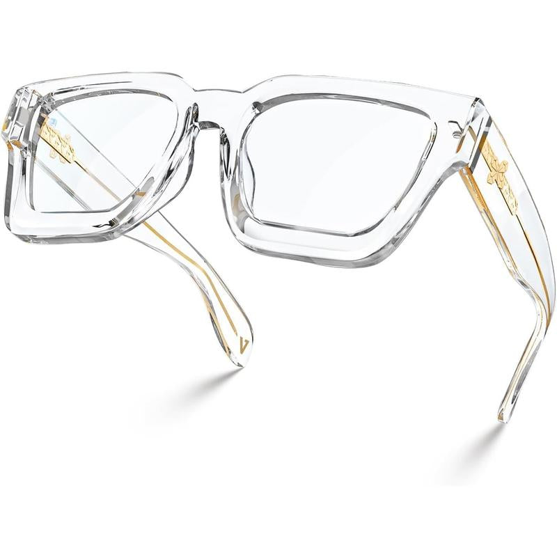 "Chic & Protected: VISOONE Blue Light Blocking Glasses 💙🕶️" Stay stylish and protected with these VISOONE blue light blocking glasses, featuring a trendy TR90 rectangle frame and a chic preppy look. ✨💼