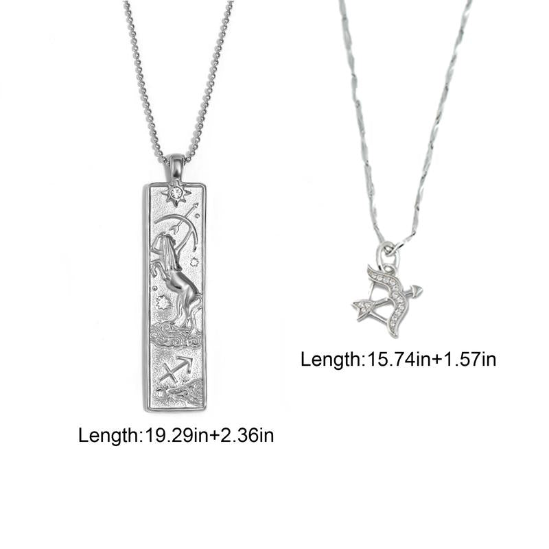 "Celestial Connection: 12 Zodiac Necklace for Mother's Day 🌌💎" Gift your mom the stars with this elegant 12 Zodiac signs necklace, made from S925 silver and paired with a stainless steel card pendant to symbolize her unique traits. 💫💖