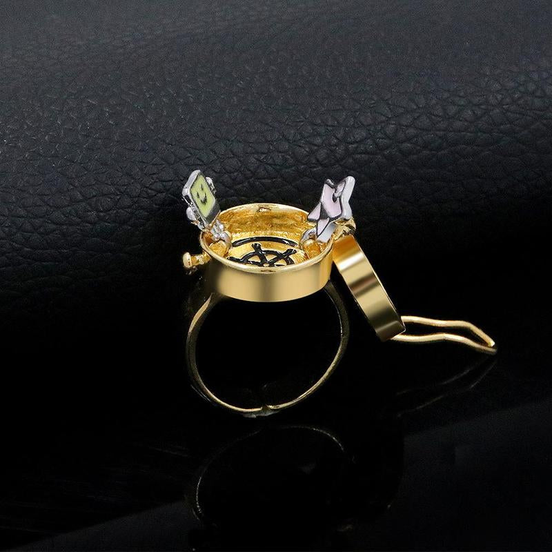"Best Friend Forever: Gold Spinner Anime Matching Rings 💛✨" Celebrate your unique bond with these cute and aesthetic matching gold spinner anime rings, perfect for best friends or BFFs! 💖🌟