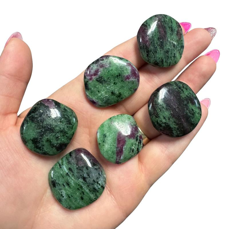 "Empower Your Energy: Natural Crystal Worry Stone 💎🌙" This gemstone coin pocket stone helps promote healing and focus, making it the perfect mini accessory for peace and balance on the go. 🌸✨