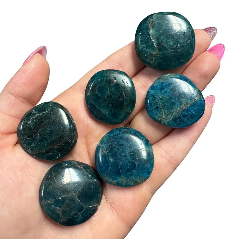 "Empower Your Energy: Natural Crystal Worry Stone 💎🌙"  This gemstone coin pocket stone helps promote healing and focus, making it the perfect mini accessory for peace and balance on the go. 🌸✨