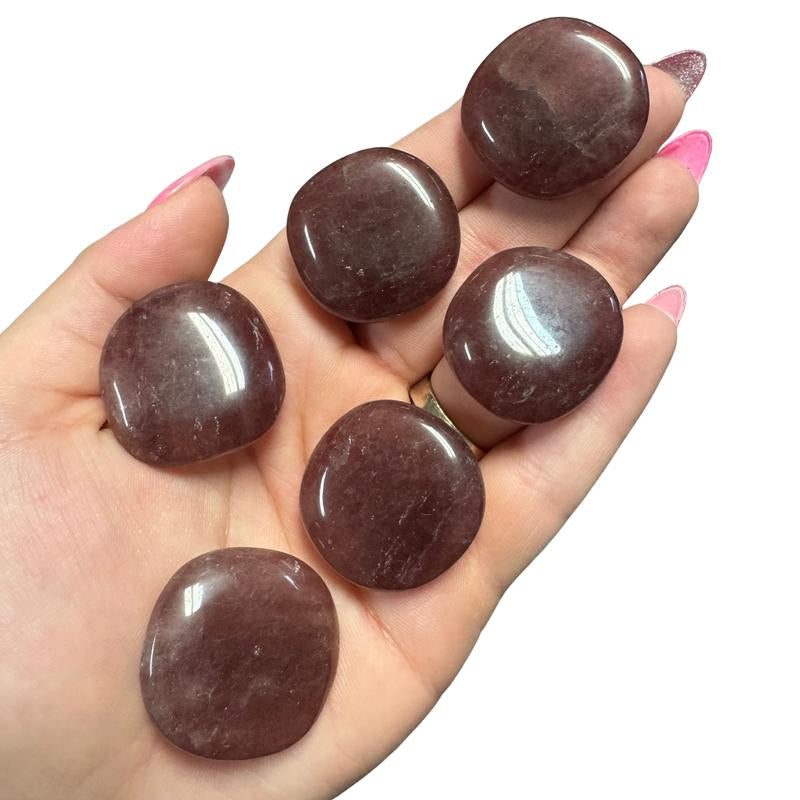 "Empower Your Energy: Natural Crystal Worry Stone 💎🌙"  This gemstone coin pocket stone helps promote healing and focus, making it the perfect mini accessory for peace and balance on the go. 🌸✨