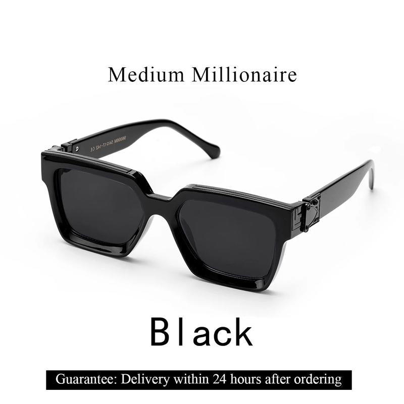 "Ultimate Luxury: Ruiao Retro Millionaire Shades 🕶️✨"  Step into 2025 with style and sophistication. These luxury black sunglasses from Ruiao feature a retro design for both men and women who demand the best. 💎🌟