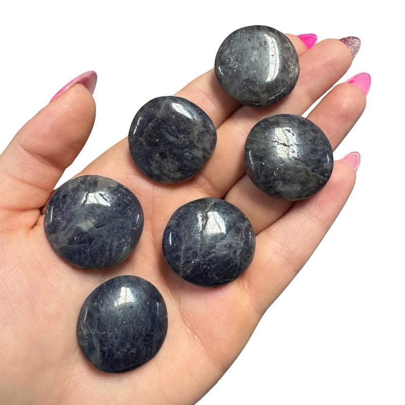 "Empower Your Energy: Natural Crystal Worry Stone 💎🌙"  This gemstone coin pocket stone helps promote healing and focus, making it the perfect mini accessory for peace and balance on the go. 🌸✨