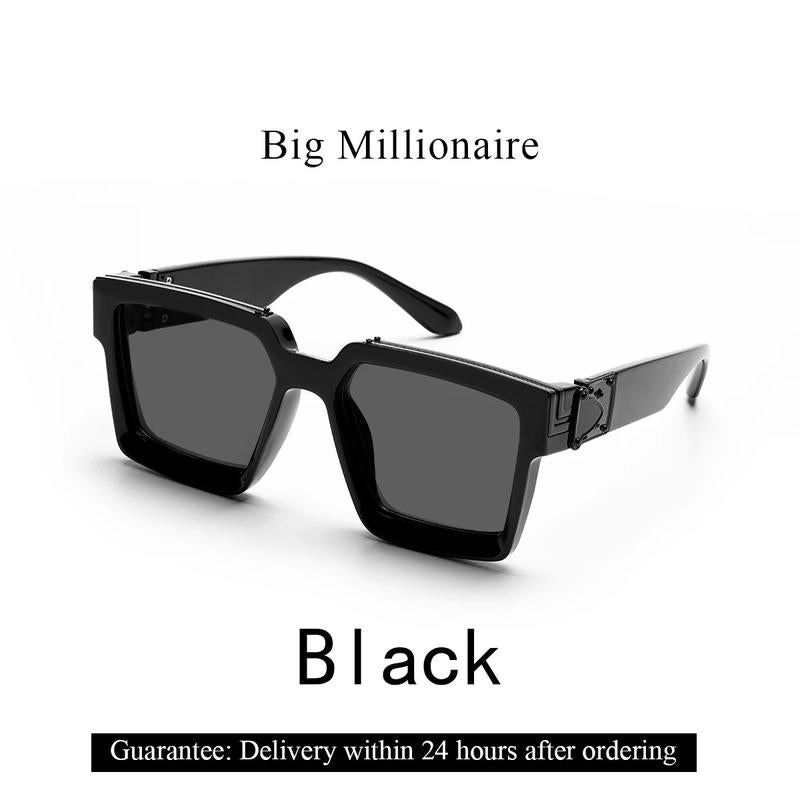 "Ultimate Luxury: Ruiao Retro Millionaire Shades 🕶️✨"  Step into 2025 with style and sophistication. These luxury black sunglasses from Ruiao feature a retro design for both men and women who demand the best. 💎🌟