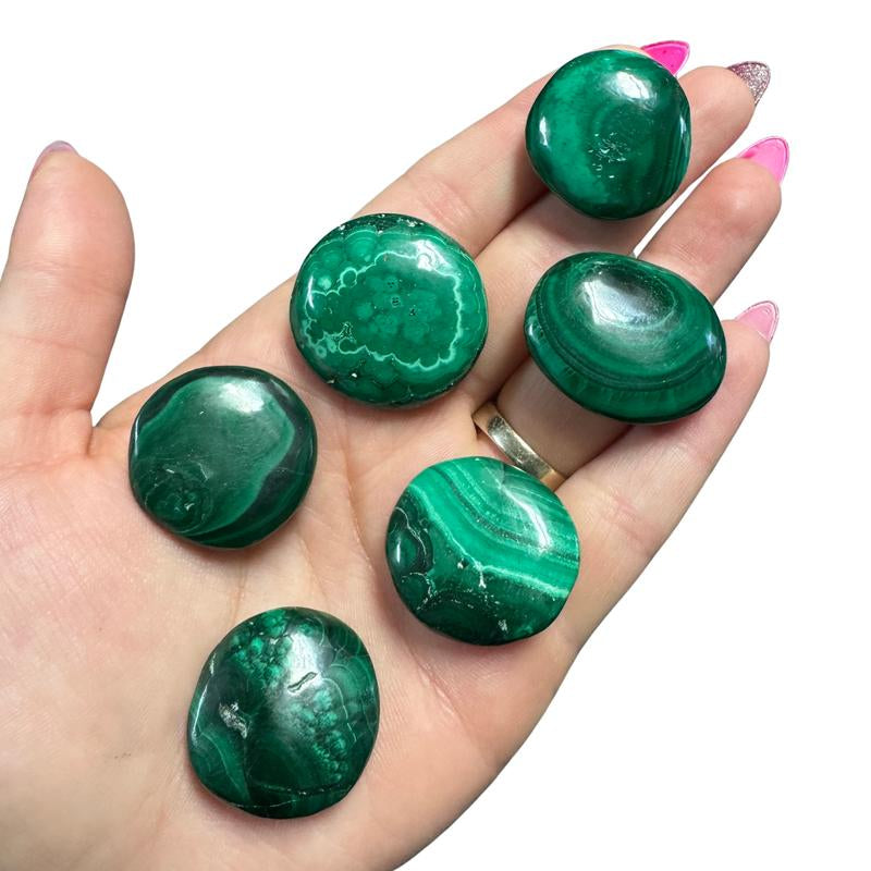"Empower Your Energy: Natural Crystal Worry Stone 💎🌙"  This gemstone coin pocket stone helps promote healing and focus, making it the perfect mini accessory for peace and balance on the go. 🌸✨