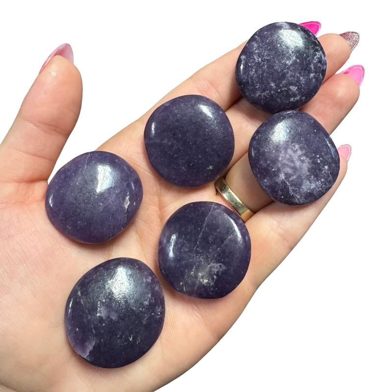 "Empower Your Energy: Natural Crystal Worry Stone 💎🌙"  This gemstone coin pocket stone helps promote healing and focus, making it the perfect mini accessory for peace and balance on the go. 🌸✨