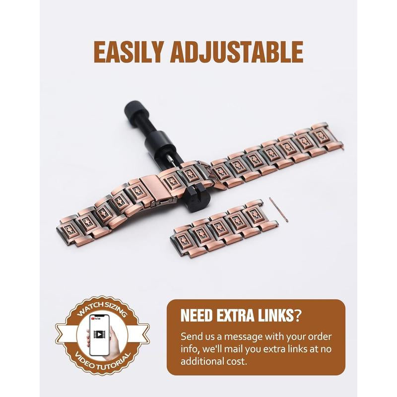 Magnetic Power: Jecanori Copper Cross Bracelet for Men 💪💫"  Harness the healing power of 3800 Gauss magnets with this stylish copper bracelet, featuring an adjustable length for a perfect fit. ⚡️💖