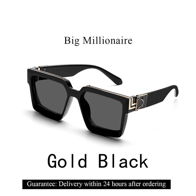 "Ultimate Luxury: Ruiao Retro Millionaire Shades 🕶️✨"  Step into 2025 with style and sophistication. These luxury black sunglasses from Ruiao feature a retro design for both men and women who demand the best. 💎🌟