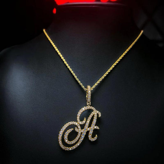 "Personalized Elegance: Custom Script Initial Necklace ✨💖"  Make it yours with this personalized script initial necklace, crafted from stainless steel for a stylish and meaningful touch. 💎🌟