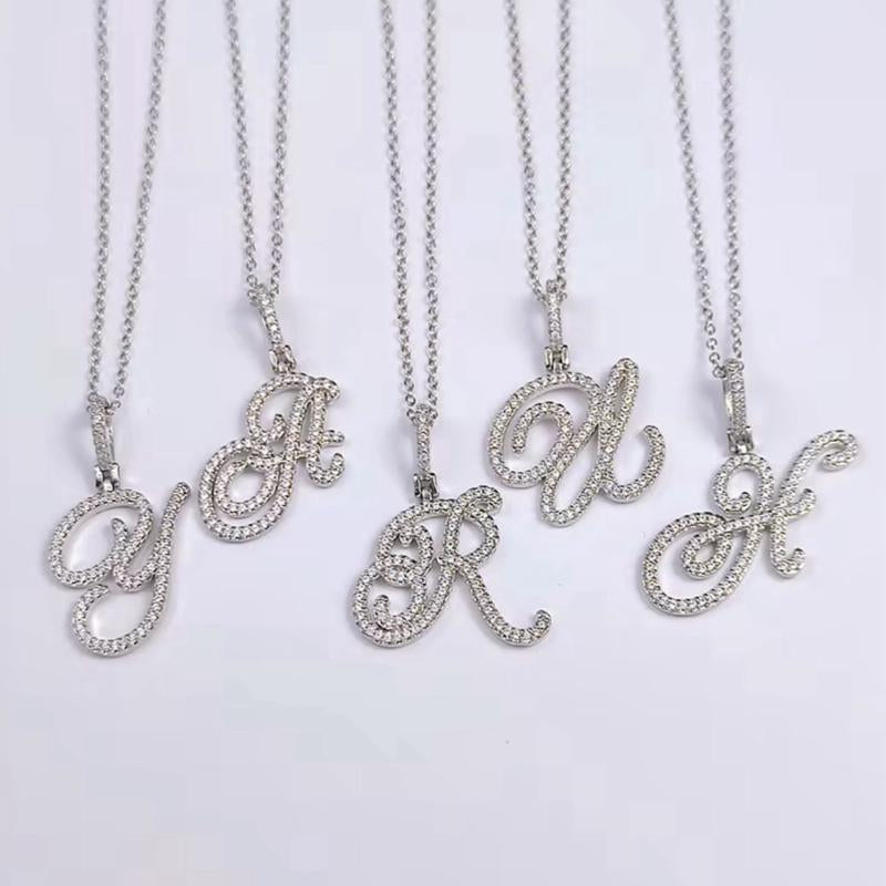 "Personalized Elegance: Custom Script Initial Necklace ✨💖"  Make it yours with this personalized script initial necklace, crafted from stainless steel for a stylish and meaningful touch. 💎🌟