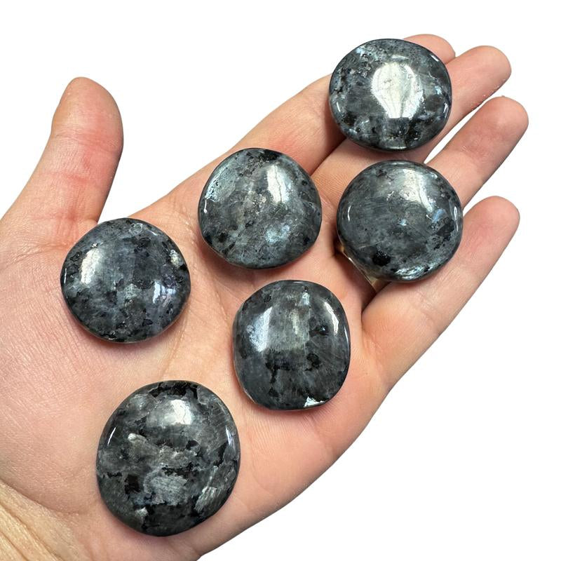 "Empower Your Energy: Natural Crystal Worry Stone 💎🌙"  This gemstone coin pocket stone helps promote healing and focus, making it the perfect mini accessory for peace and balance on the go. 🌸✨