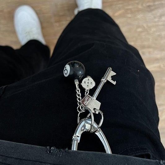 "Dazzling Edge: Chromantic Starlight Y2K Carabiner Belt Loop Accessory ✨🔗"  Add bold, shiny flair to your style with this heavy metal carabiner belt loop accessory, perfect for Y2K lovers and a unique Christmas gift! 🌟🎁