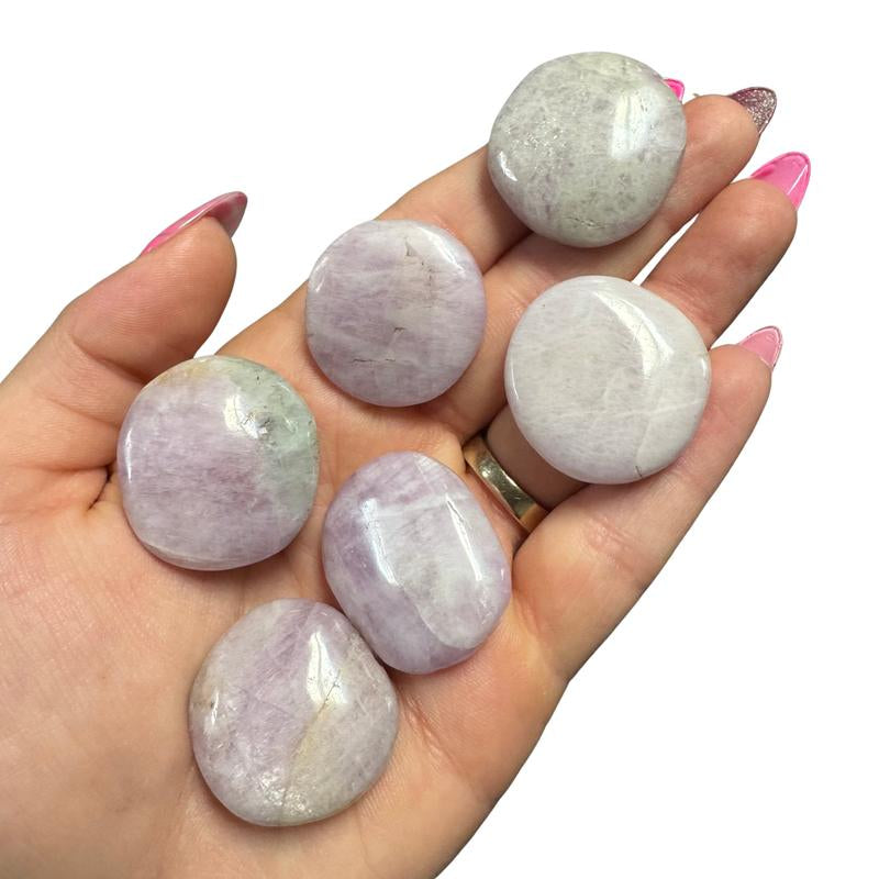 "Empower Your Energy: Natural Crystal Worry Stone 💎🌙"  This gemstone coin pocket stone helps promote healing and focus, making it the perfect mini accessory for peace and balance on the go. 🌸✨