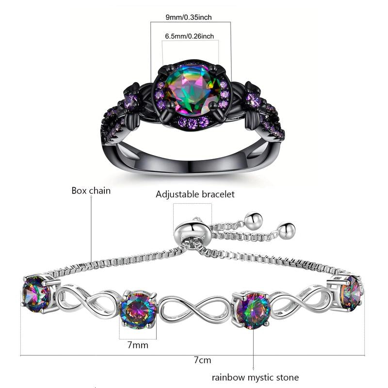 "Eternal Love: 1CT Rainbow Opal Mystic Ring 💎✨"  Celebrate your commitment with this stunning 1CT round-cut rainbow opal ring, designed for both women and men as a wedding, engagement, or promise ring. 🌈💖