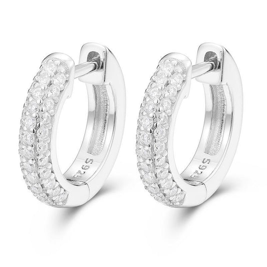 "Mom’s Sparkle: Moissanite Huggie Earrings for Mother’s Day 💖💎"  Show her how much she shines with these luxurious D color VVS synthetic moissanite huggie earrings—perfect for Mother’s Day! 🌷💎
