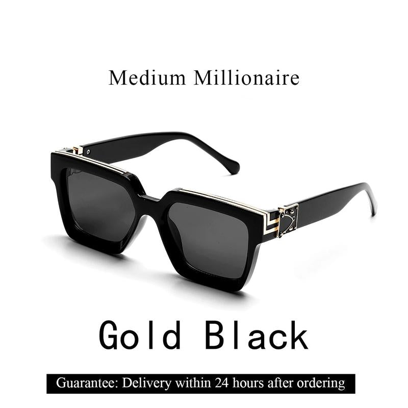 "Ultimate Luxury: Ruiao Retro Millionaire Shades 🕶️✨"  Step into 2025 with style and sophistication. These luxury black sunglasses from Ruiao feature a retro design for both men and women who demand the best. 💎🌟