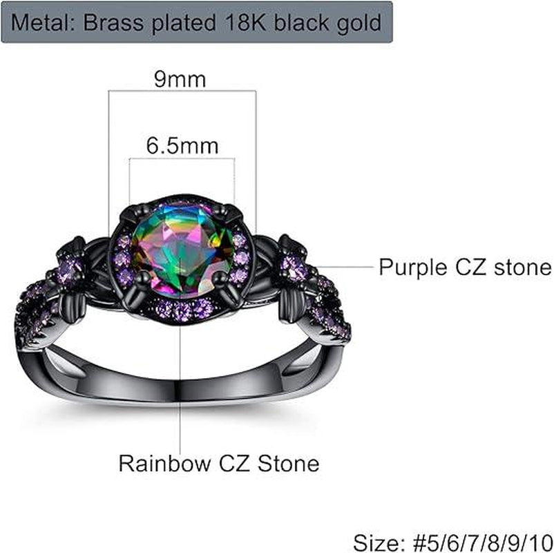 "Eternal Love: 1CT Rainbow Opal Mystic Ring 💎✨"  Celebrate your commitment with this stunning 1CT round-cut rainbow opal ring, designed for both women and men as a wedding, engagement, or promise ring. 🌈💖