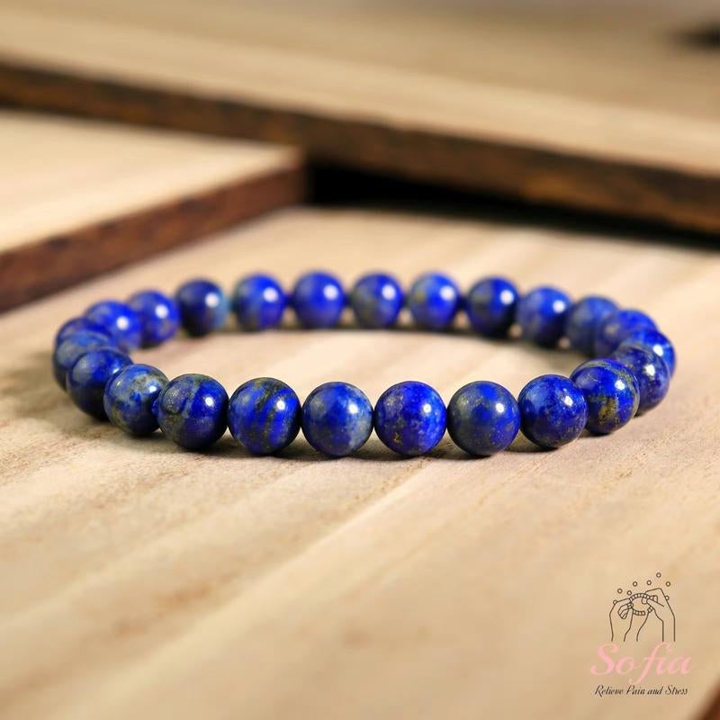 "Soul Connection: Lapis Lazuli Friendship Bracelet 💙✨"  Strengthen your bond with this beautiful 8mm Lapis Lazuli beaded bracelet, perfect for kids, men, women, and couples seeking crystal healing. 🌟💎