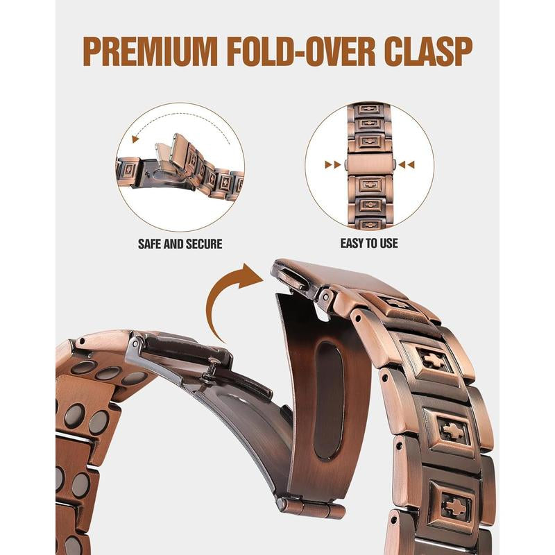 Magnetic Power: Jecanori Copper Cross Bracelet for Men 💪💫"  Harness the healing power of 3800 Gauss magnets with this stylish copper bracelet, featuring an adjustable length for a perfect fit. ⚡️💖