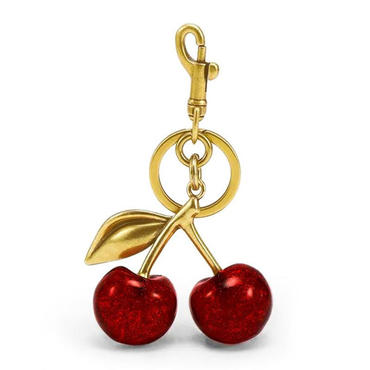 Fruitful Fashion: Cute Cherry Keychain 🍒💎"  This adorable cherry keychain is a must-have accessory for women and girls—trendy, all-match, and ideal for gifting on any occasion. 🌟💖
